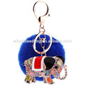 New product 2016 fashion 8-10cm rabbit fur ball keychain fur pompon